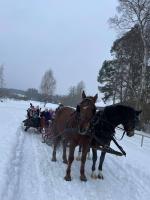 Kulig na Miłosnej z udziałem klasy I b, I c 