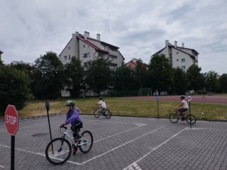 podczas egzaminu - jazda po torze