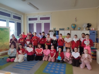 Klasa 3 z walentynkami