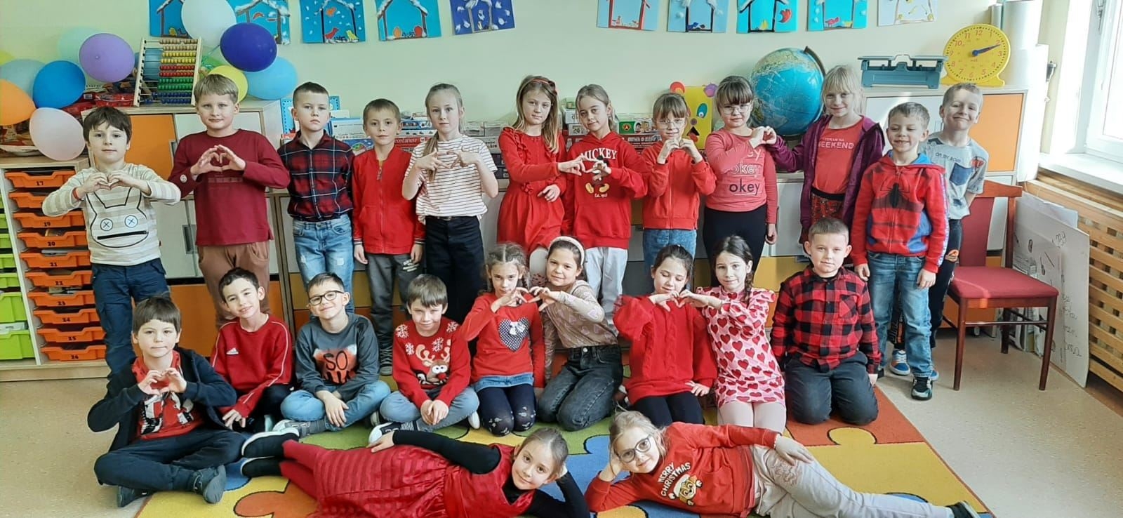 Dzieci świętują Walentynki