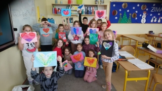 Dzieci świętują Walentynki
