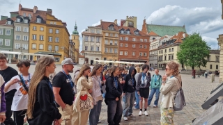 podczas zwiedzania Warszawy