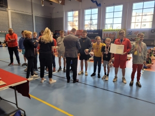 wręczanie medali za I miejsce