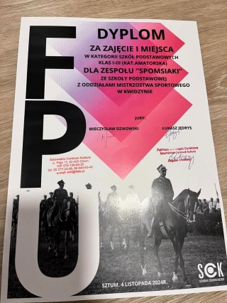 dyplom I miejsce kat.1-3