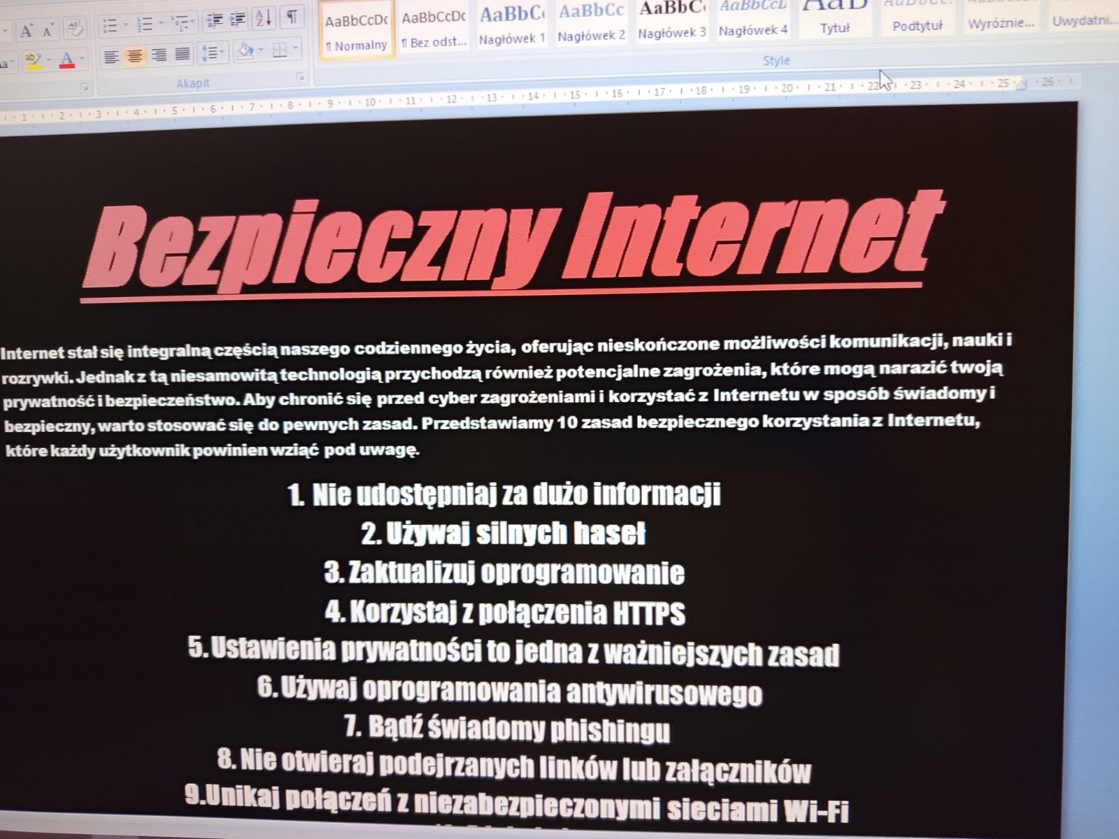 podczas zajęć DBI