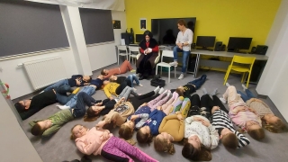 uczniowie podczas zajęć w Multicentrum