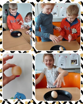 uczniowie eksperymentują w świetlicy